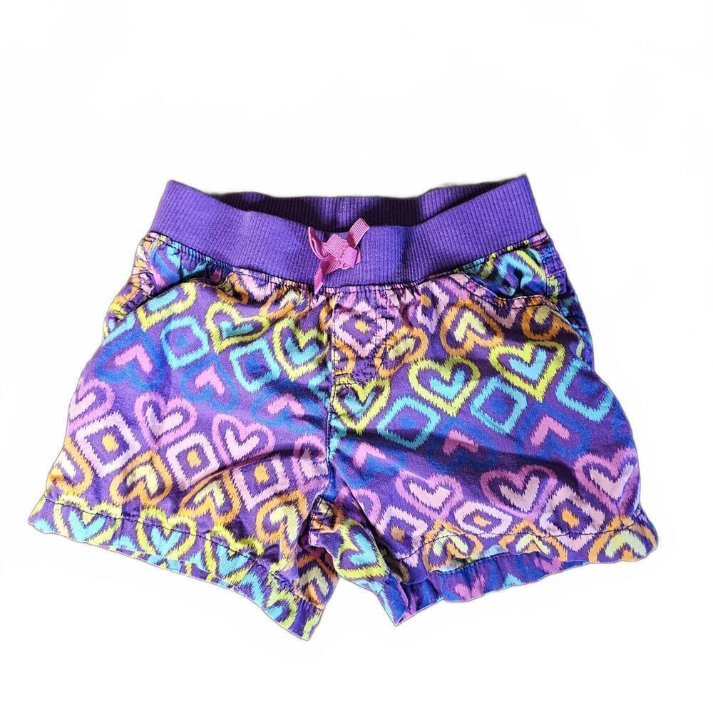 Jumping Beans Girls' Purple Heart Print Shorts Size 6